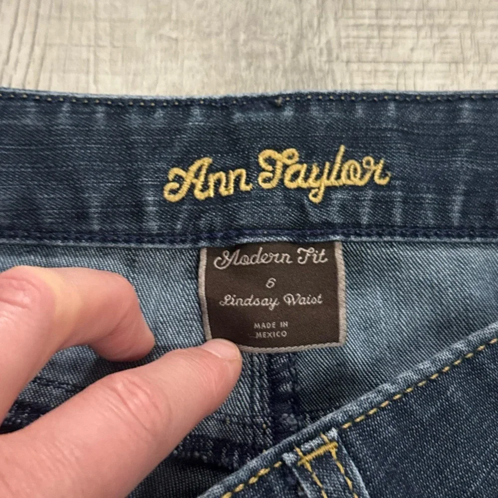 Ann Taylor Indigo Wide Leg Jeans